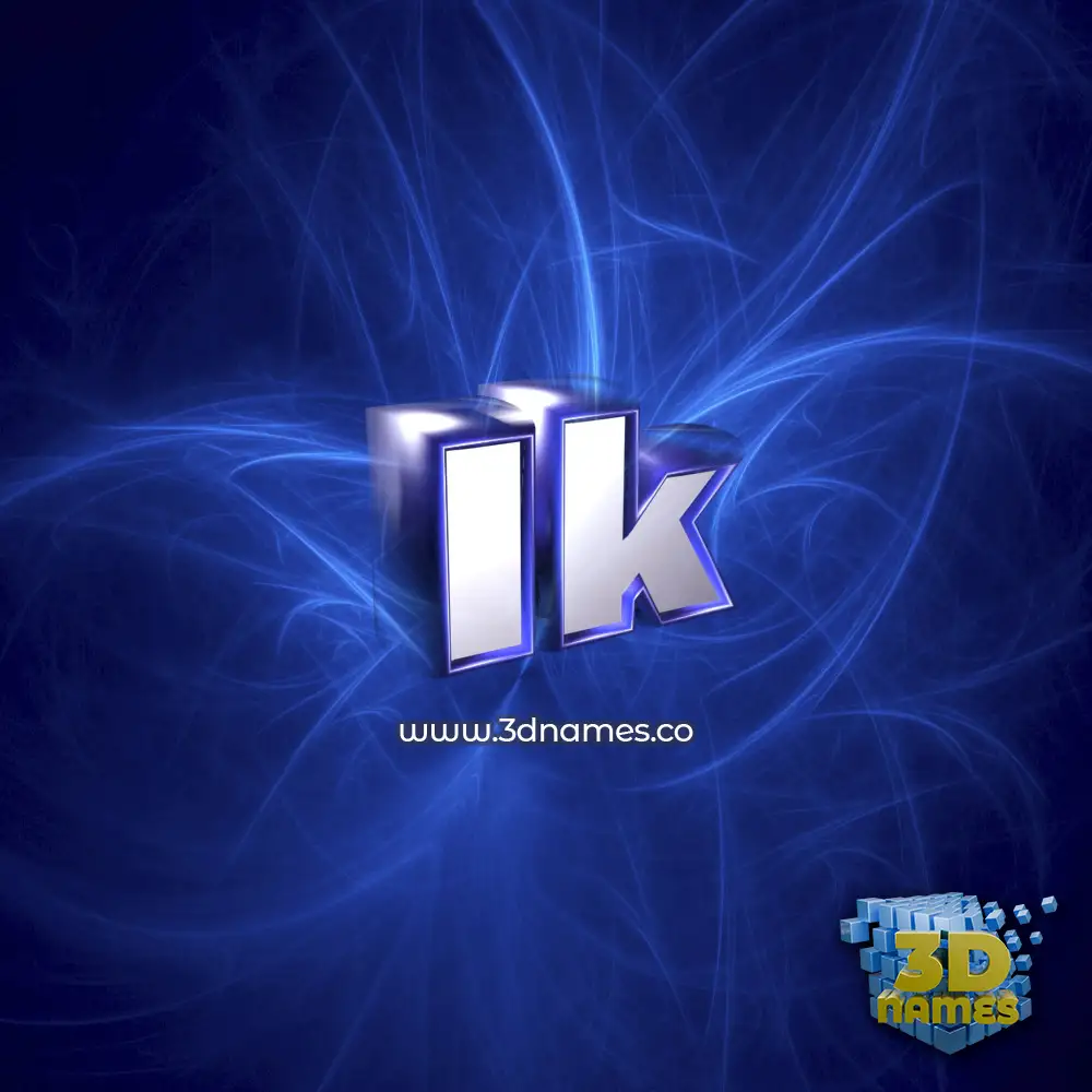 ik in Plasma style - 3D name wallpaper