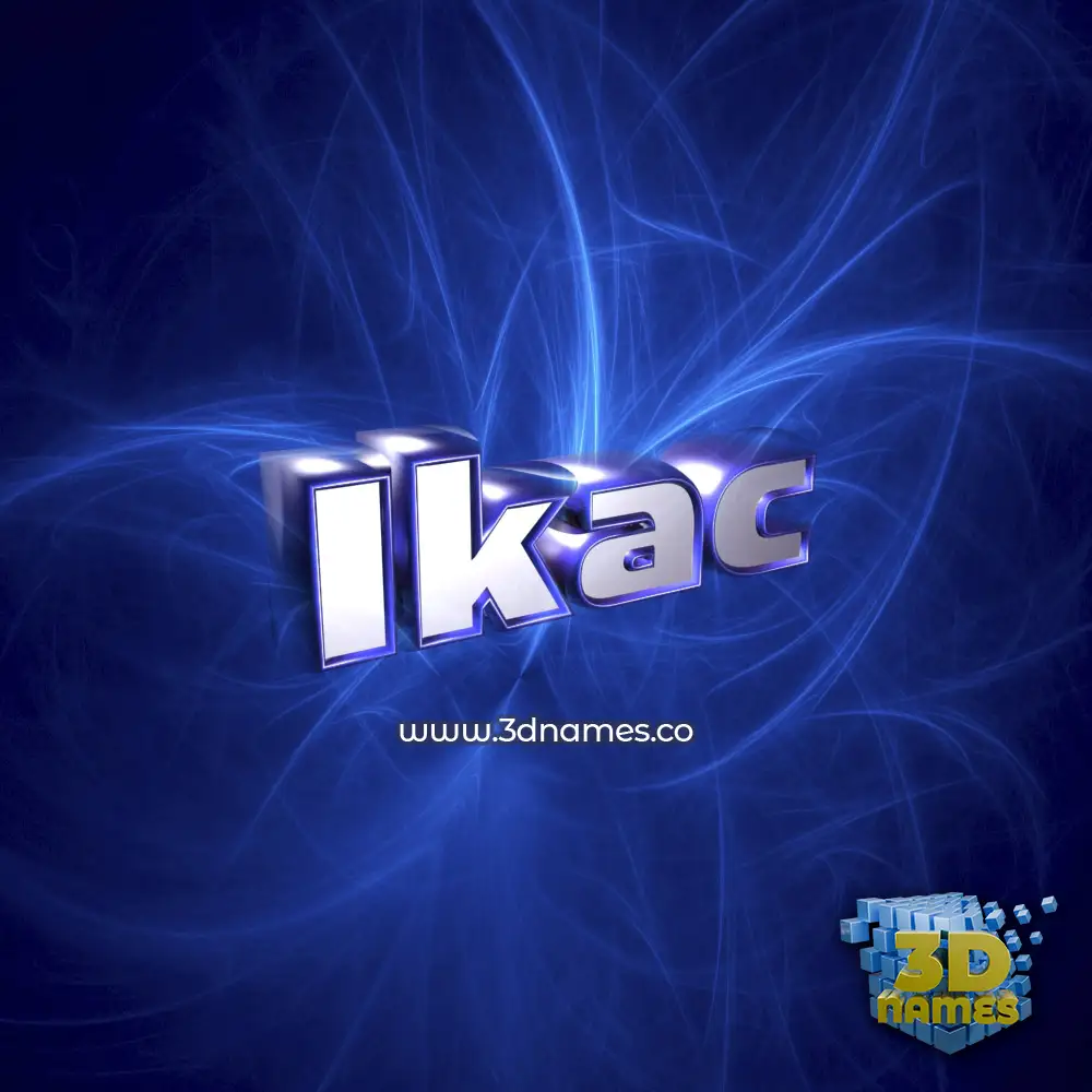 ikac in Plasma style - 3D name wallpaper