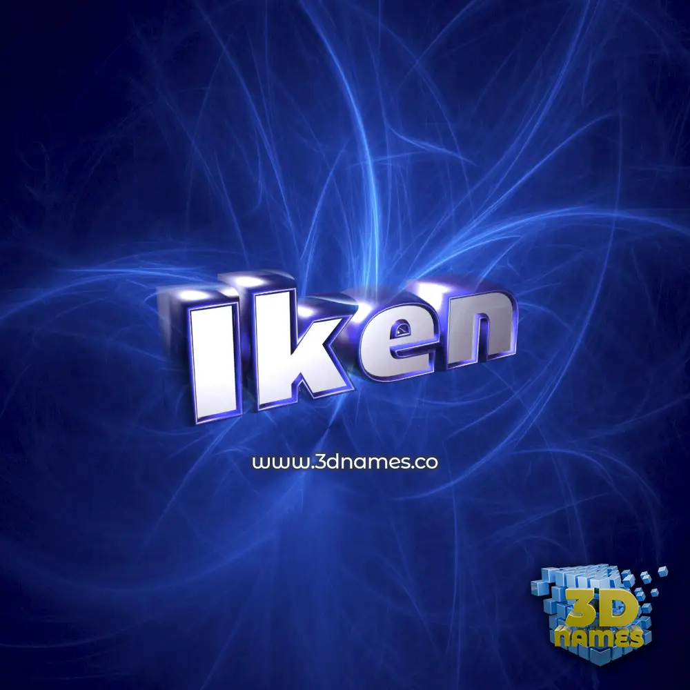 iken in Plasma style - 3D name wallpaper