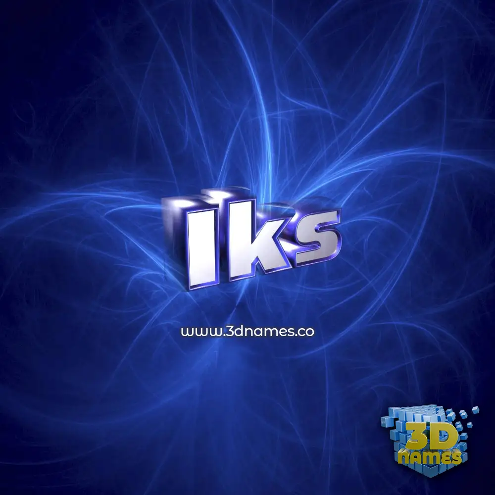 iks in Plasma style - 3D name wallpaper