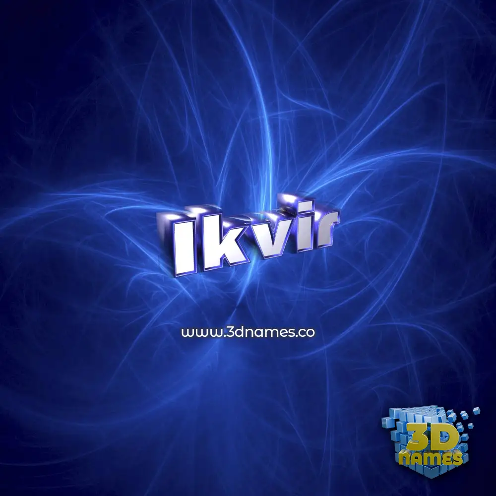 ikvir in Plasma style - 3D name wallpaper