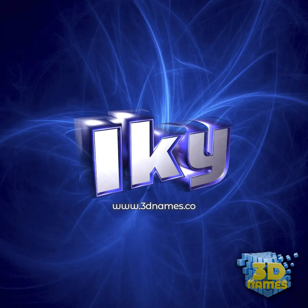 iky in Plasma style - 3D name wallpaper