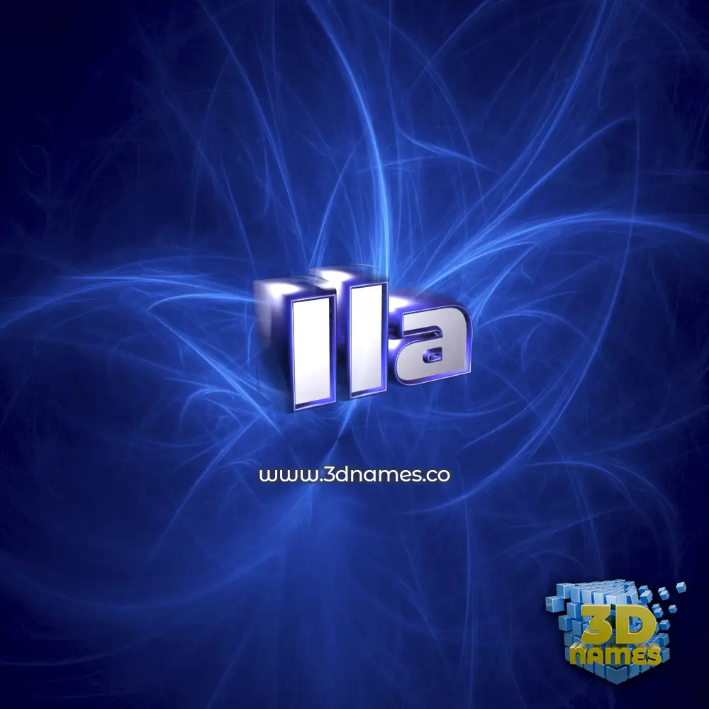 ila in Plasma style - 3D name wallpaper