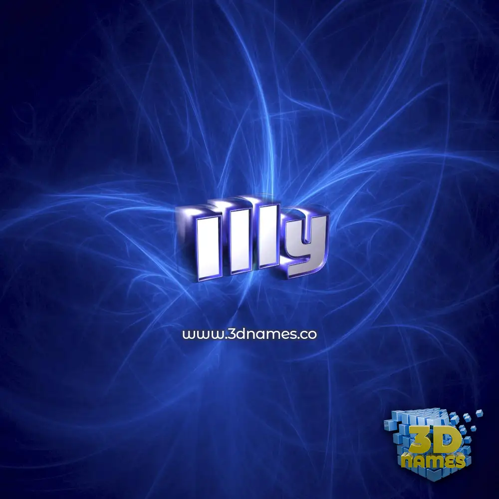 illy in Plasma style - 3D name wallpaper