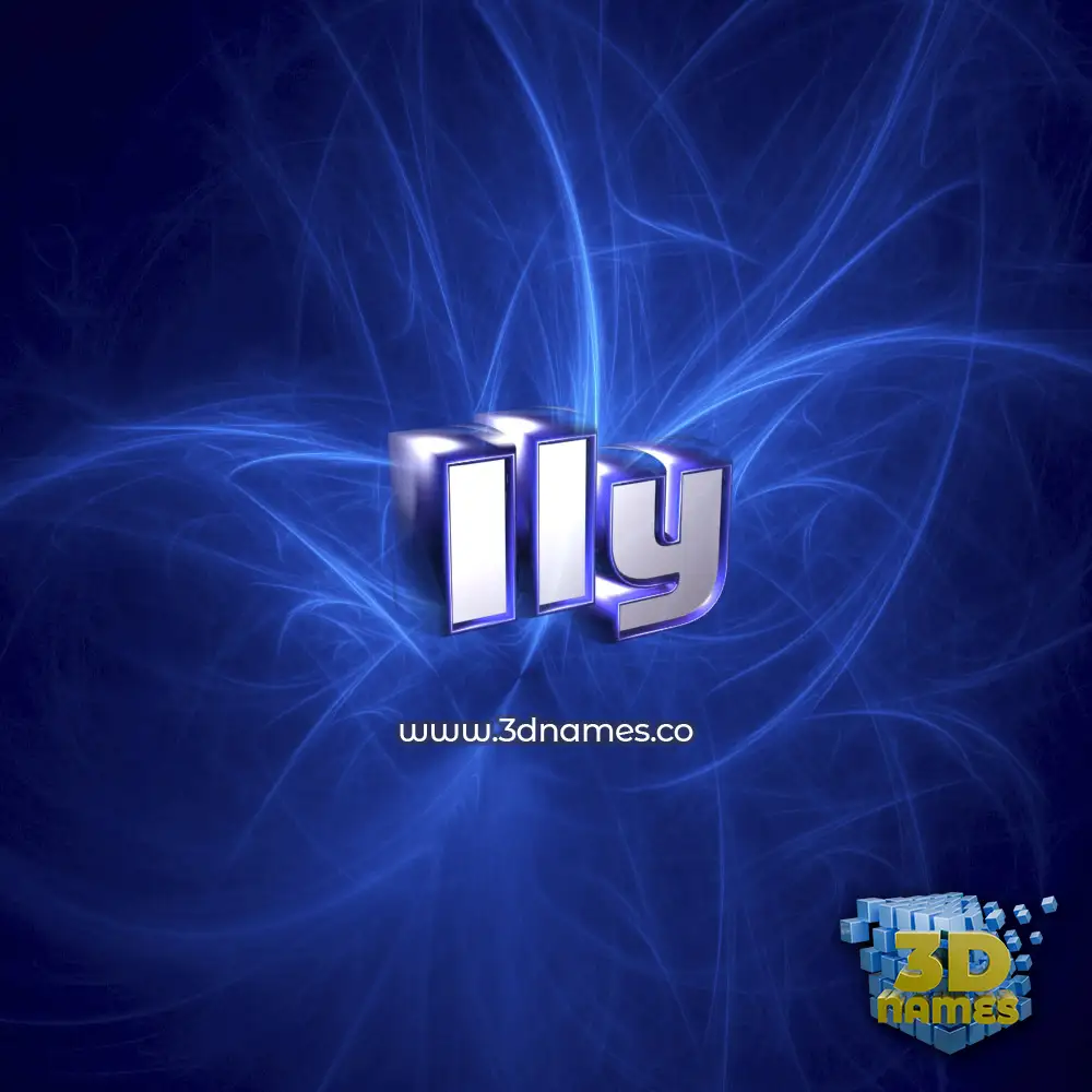 ily in Plasma style - 3D name wallpaper