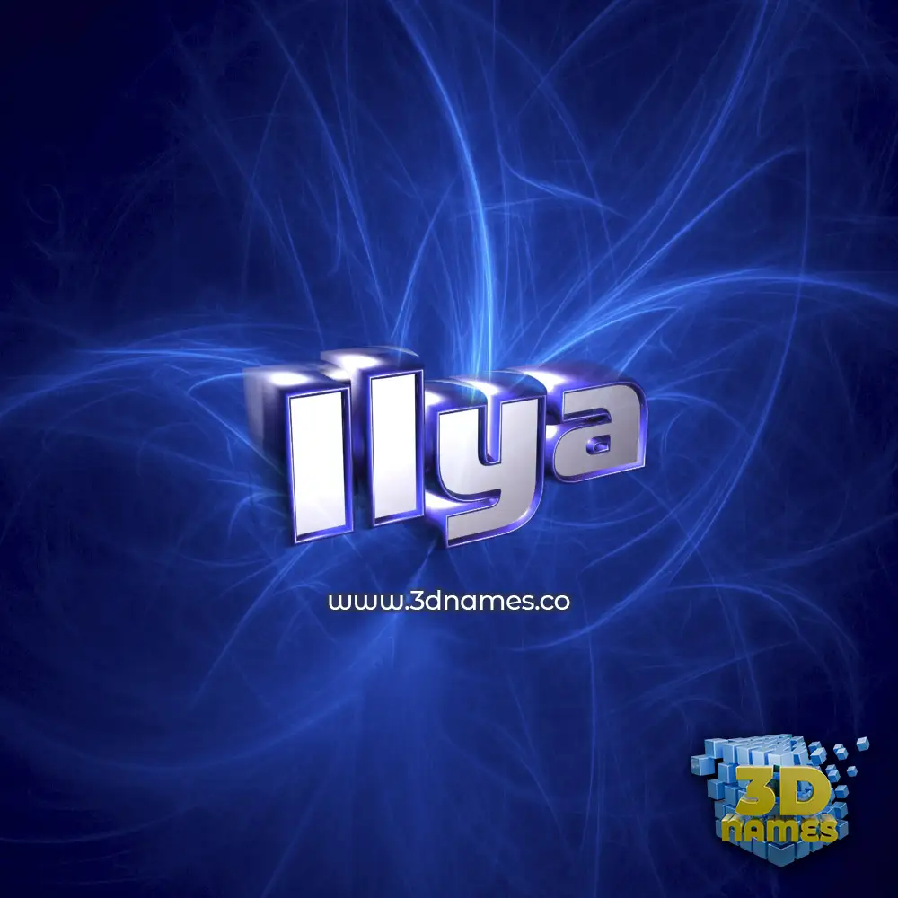 ilya in Plasma style - 3D name wallpaper