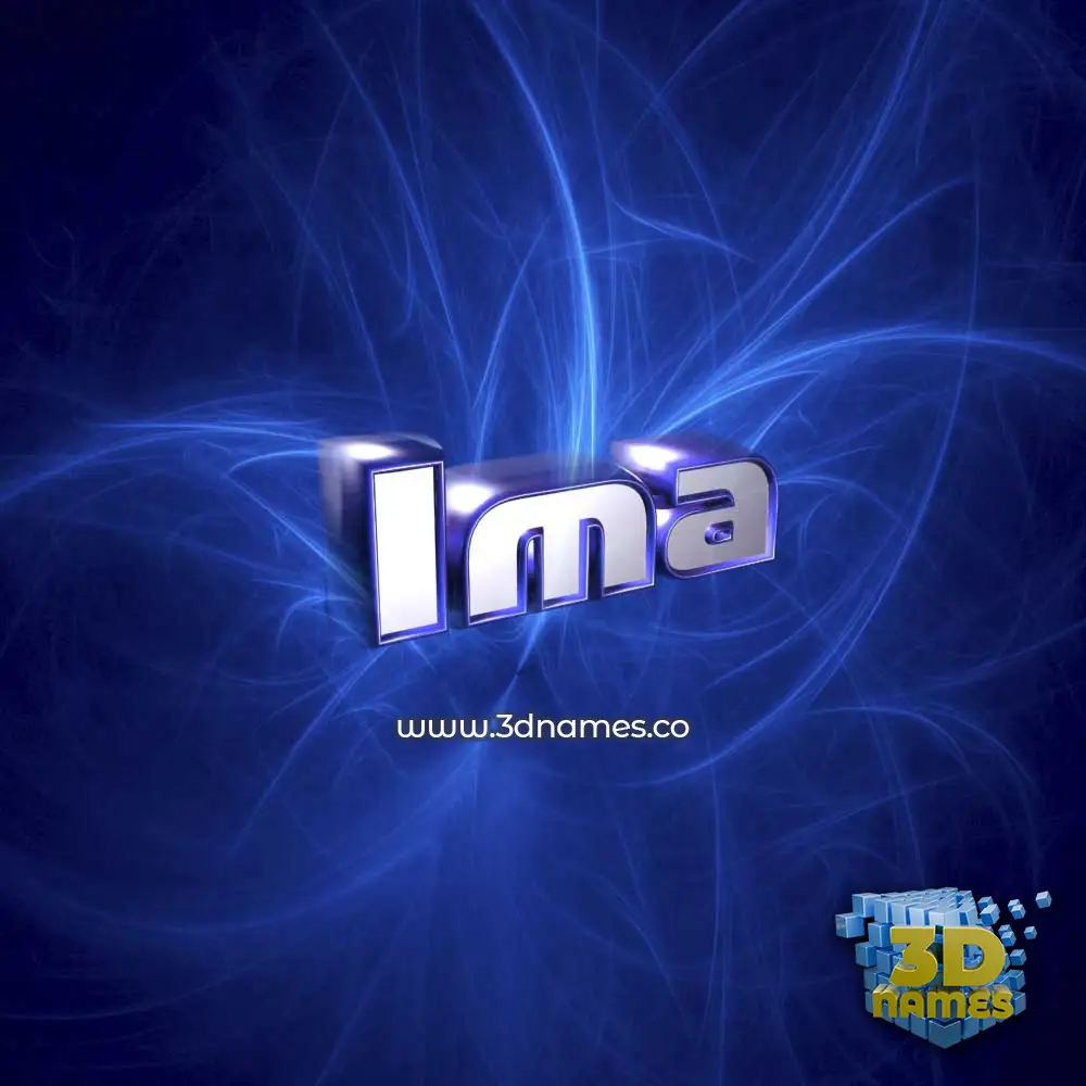 ima in Plasma style - 3D name wallpaper