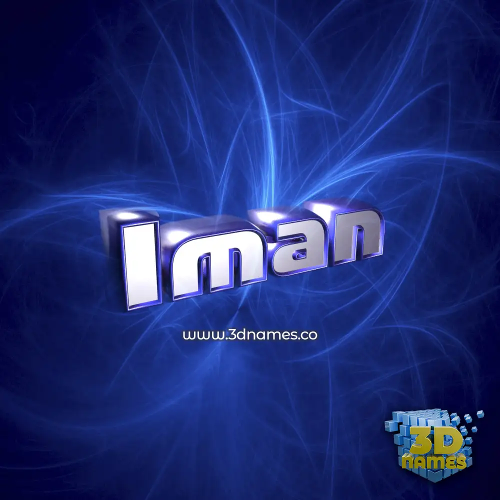 iman in Plasma style - 3D name wallpaper
