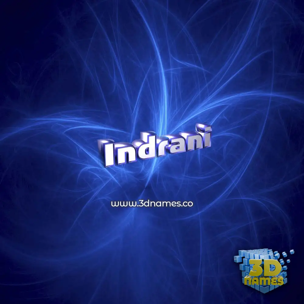 indrani in Plasma style - 3D name wallpaper