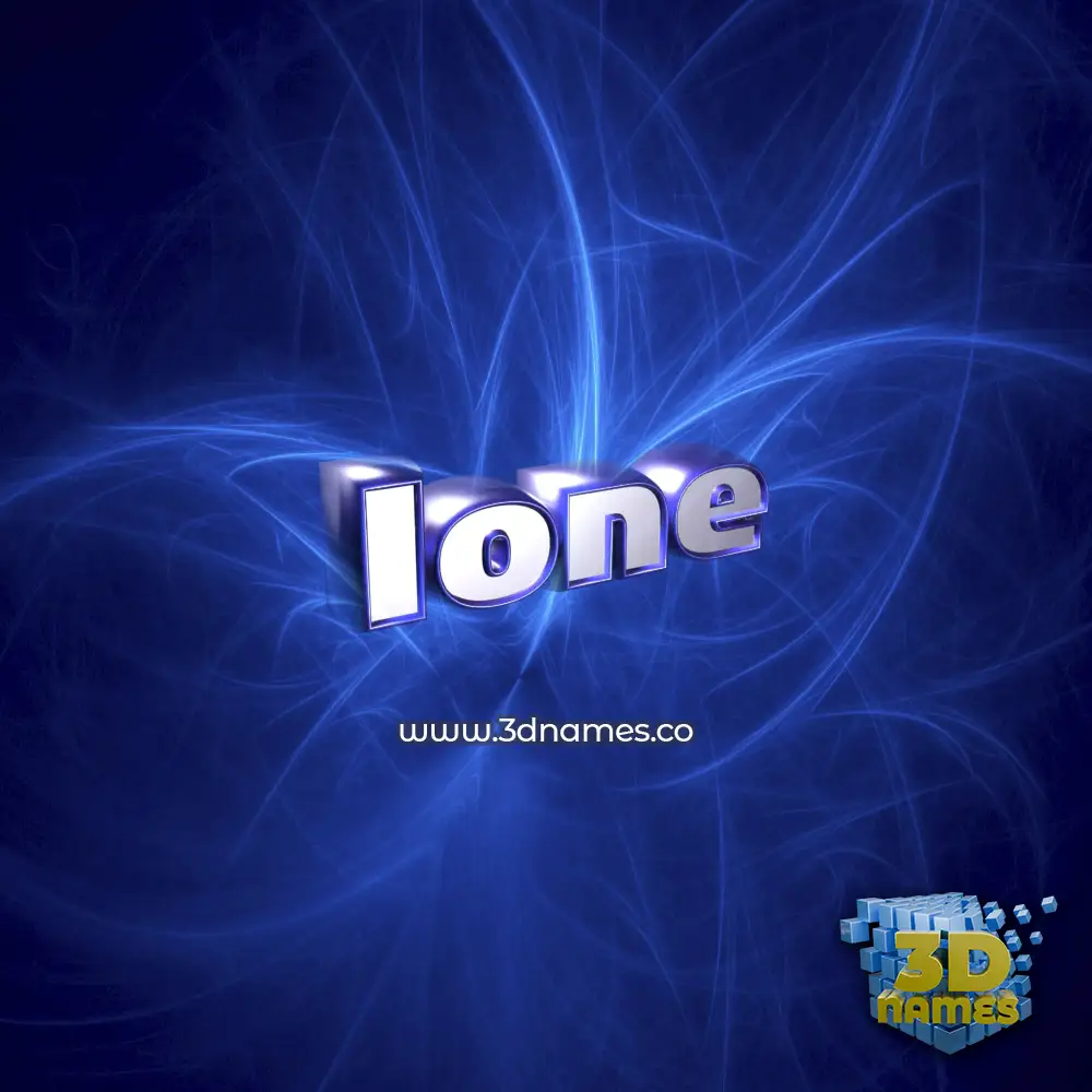 ione in Plasma style - 3D name wallpaper