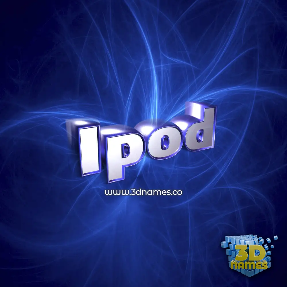 ipod in Plasma style - 3D name wallpaper