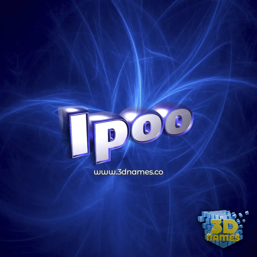 ipoo in Plasma style - 3D name wallpaper
