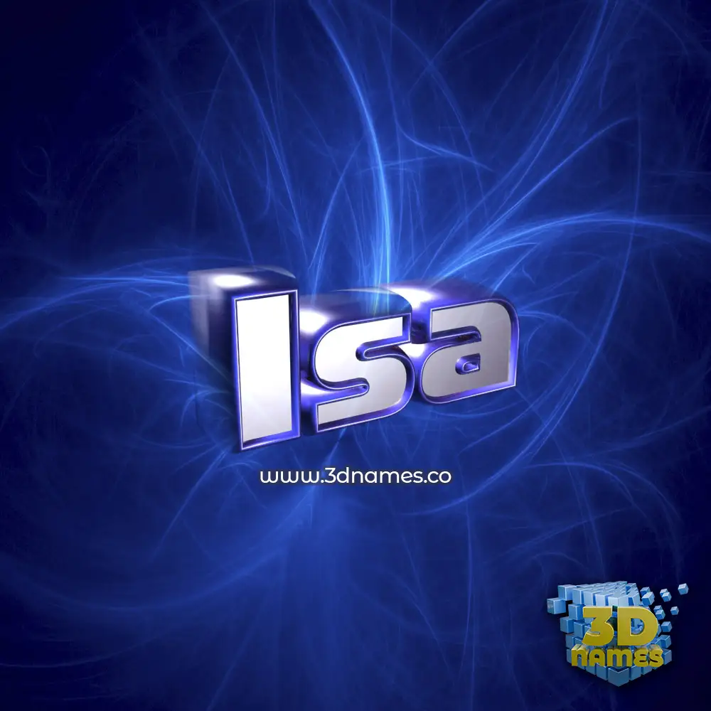 isa in Plasma style - 3D name wallpaper