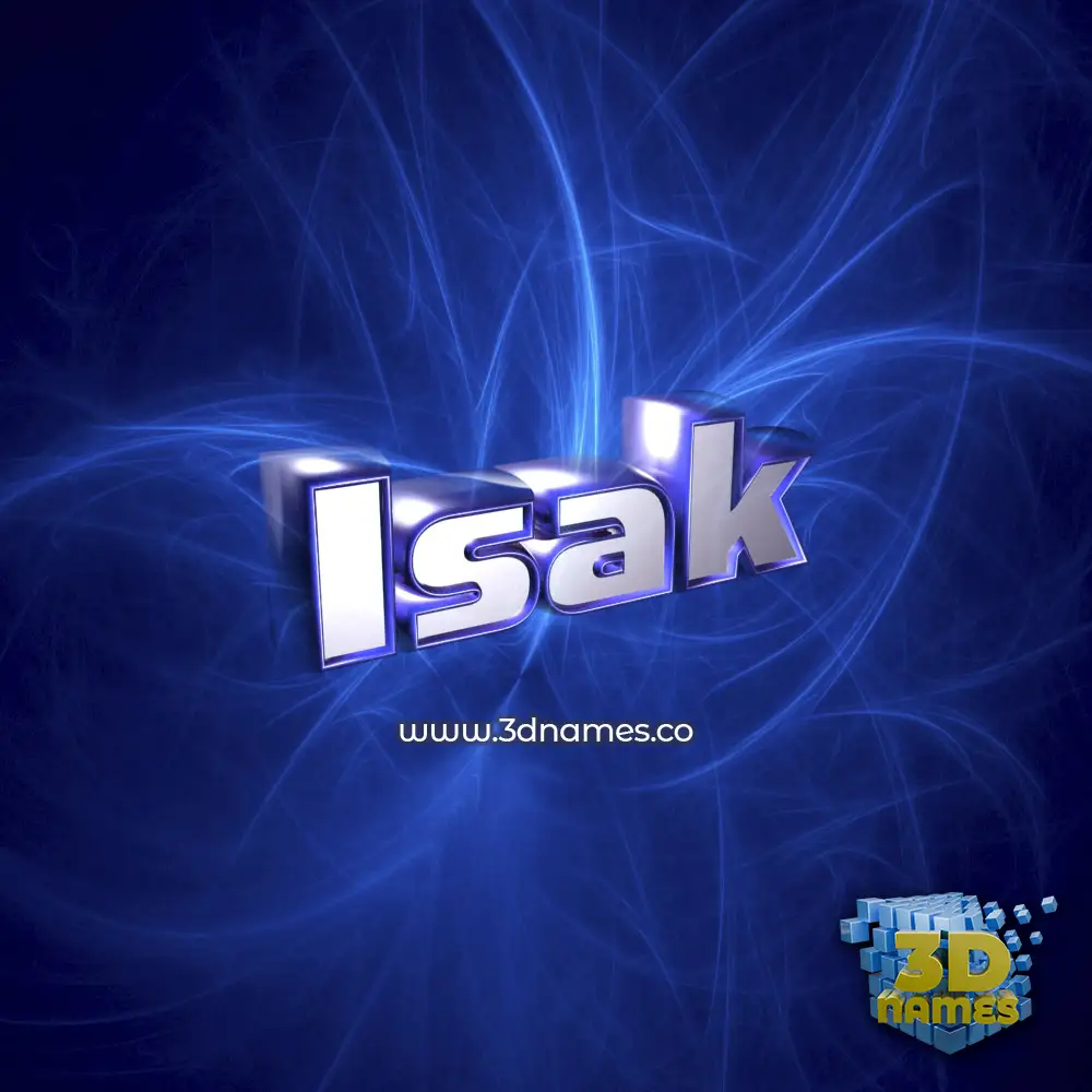 isak in Plasma style - 3D name wallpaper