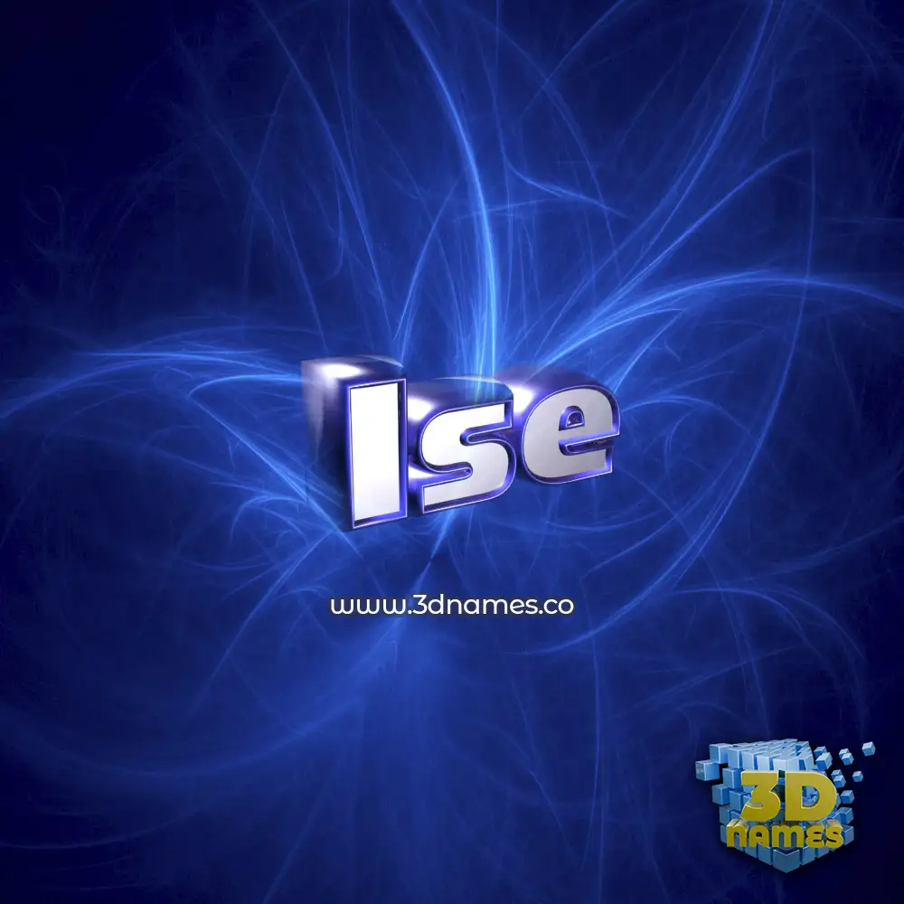 ise in Plasma style - 3D name wallpaper