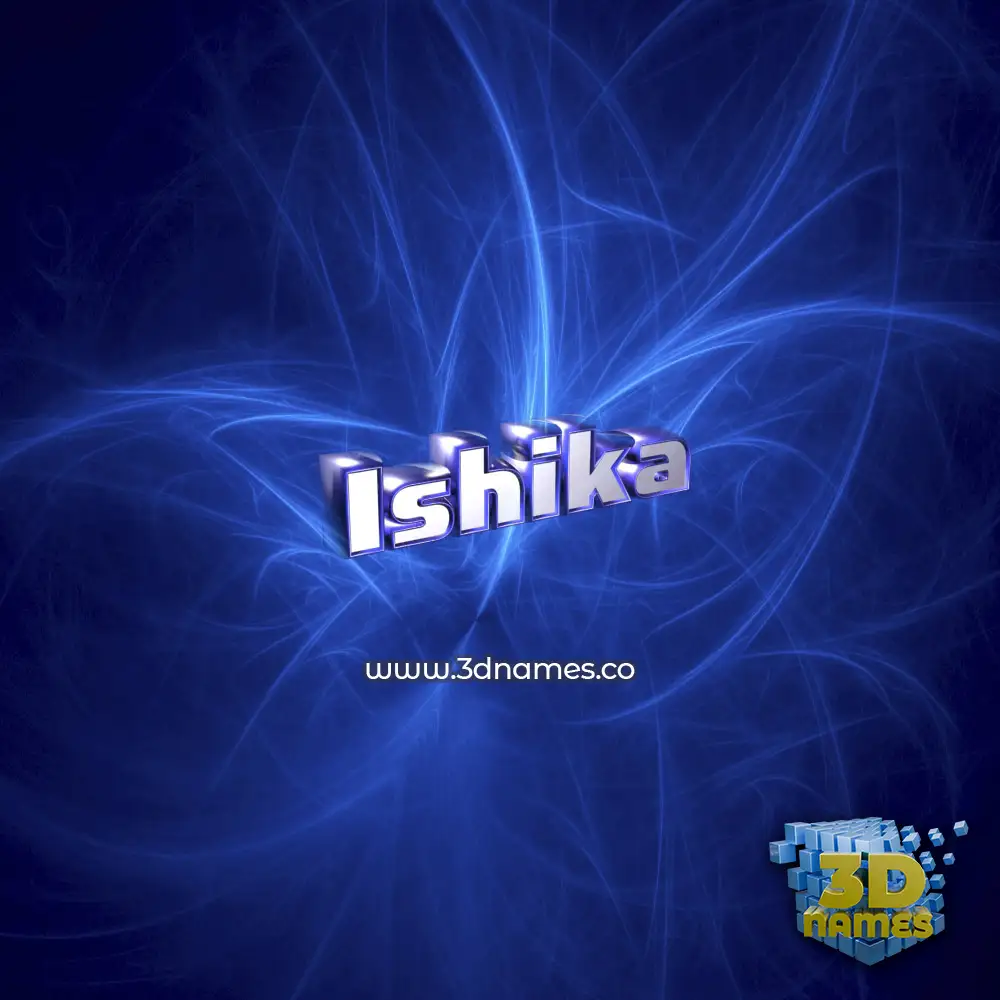 ishika in Plasma style - 3D name wallpaper