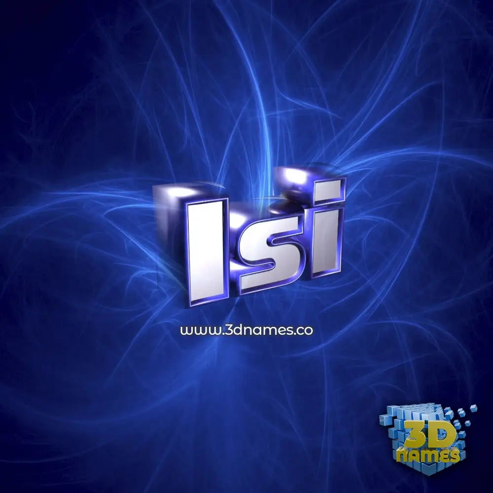 isi in Plasma style - 3D name wallpaper