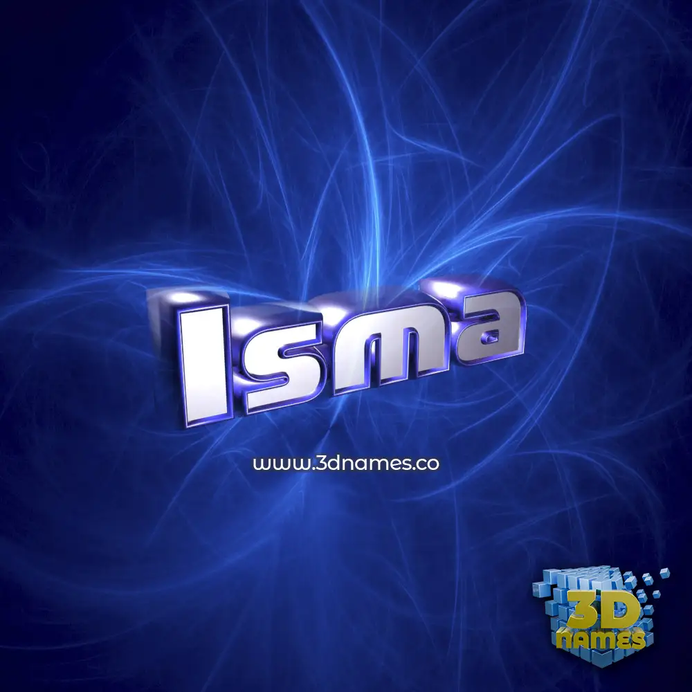 isma in Plasma style - 3D name wallpaper