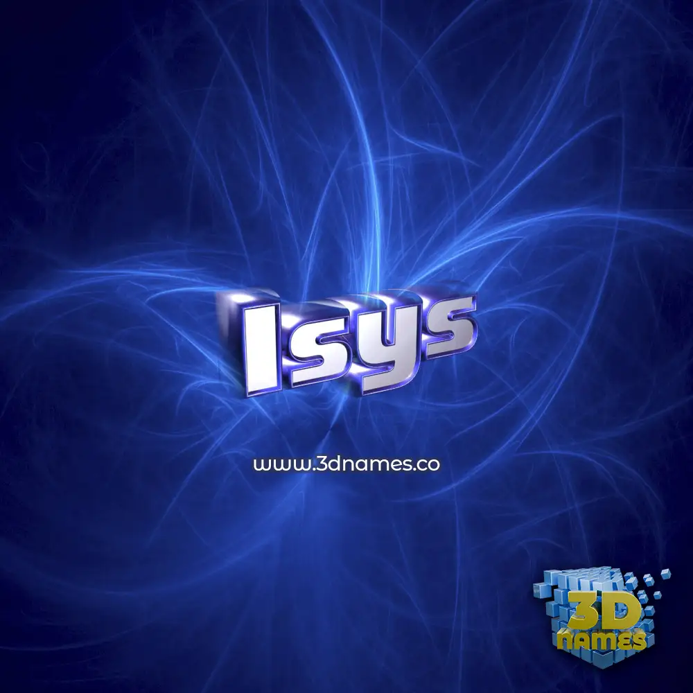 isys in Plasma style - 3D name wallpaper