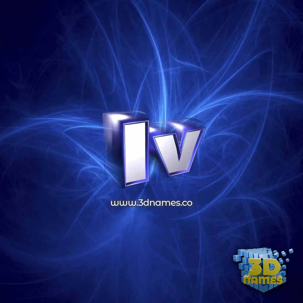 iv in Plasma style - 3D name wallpaper