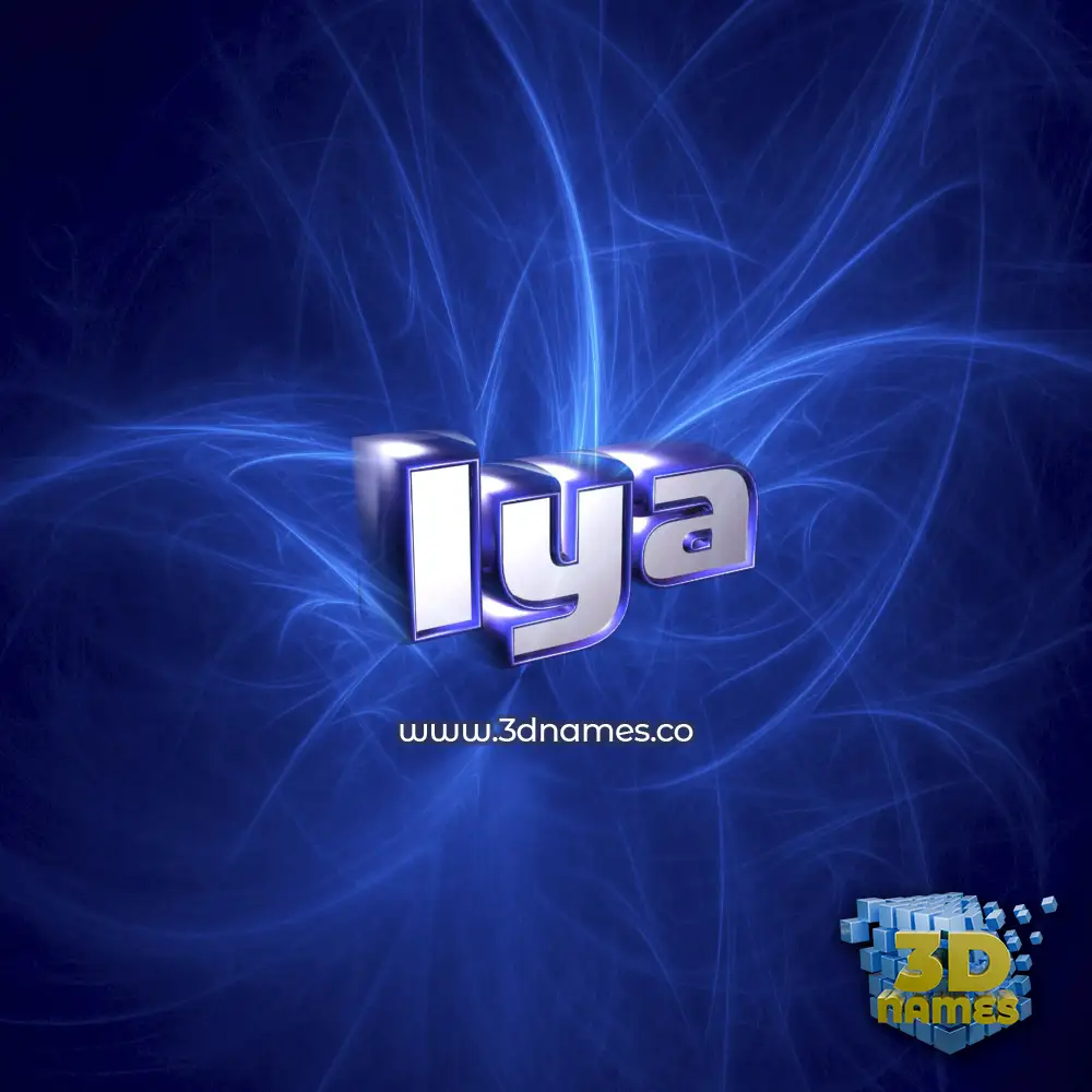 iya in Plasma style - 3D name wallpaper
