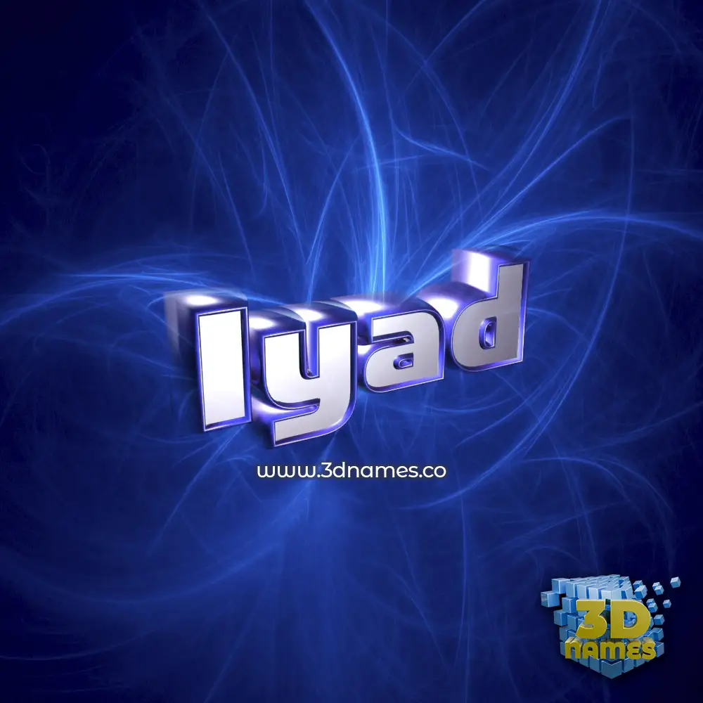 iyad in Plasma style - 3D name wallpaper