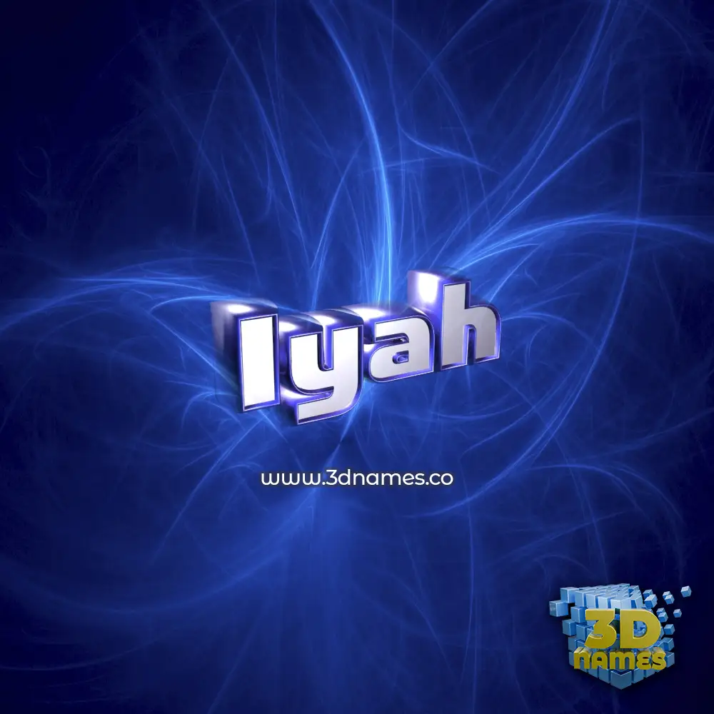 iyah in Plasma style - 3D name wallpaper