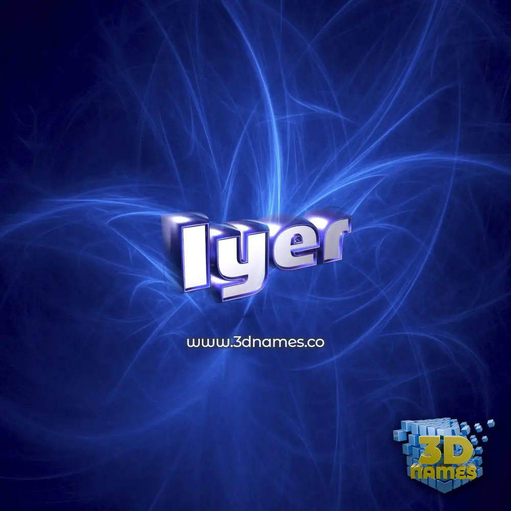 iyer in Plasma style - 3D name wallpaper