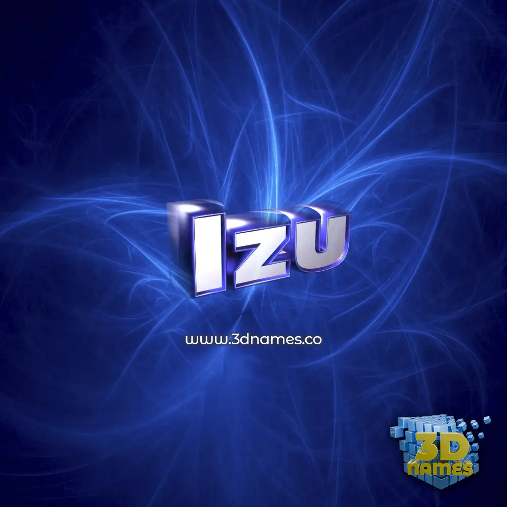 izu in Plasma style - 3D name wallpaper