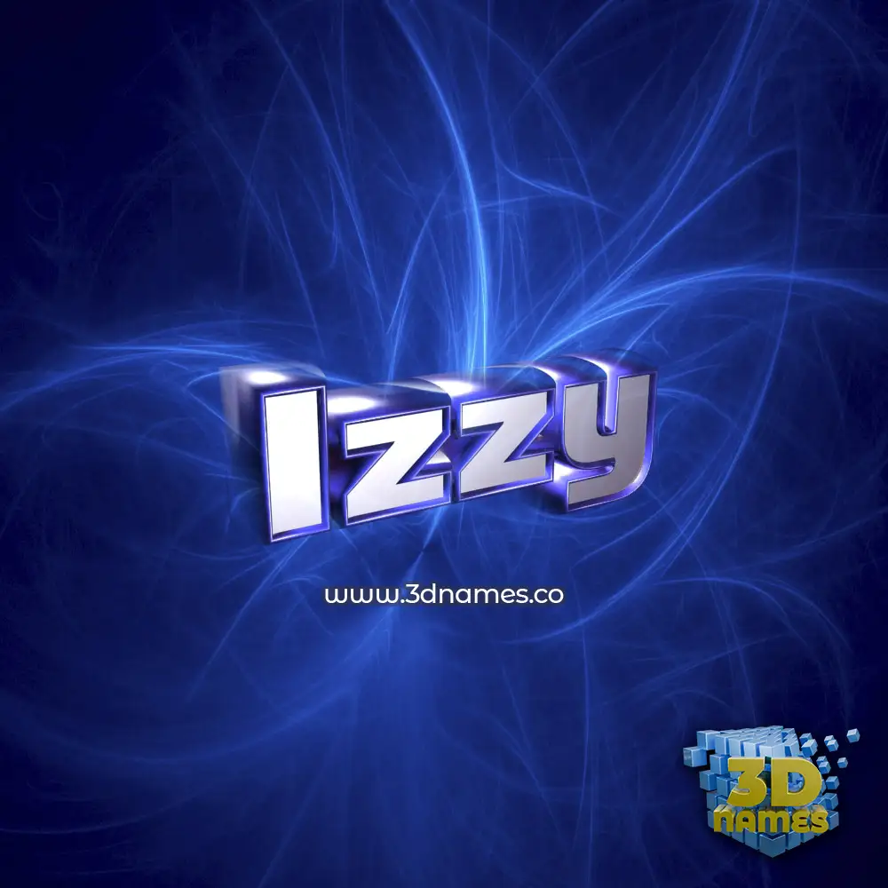 izzy in Plasma style - 3D name wallpaper