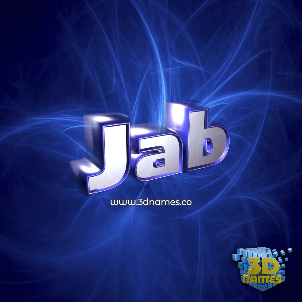 jab in Plasma style - 3D name wallpaper
