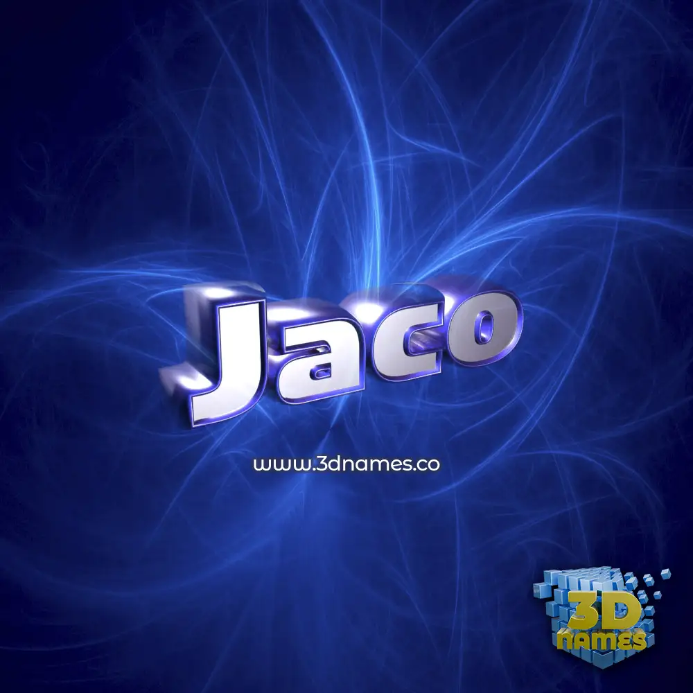 jaco in Plasma style - 3D name wallpaper