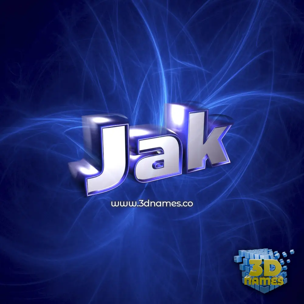 jak in Plasma style - 3D name wallpaper