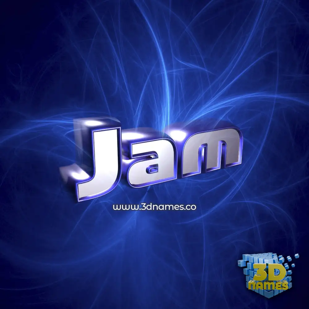 jam in Plasma style - 3D name wallpaper