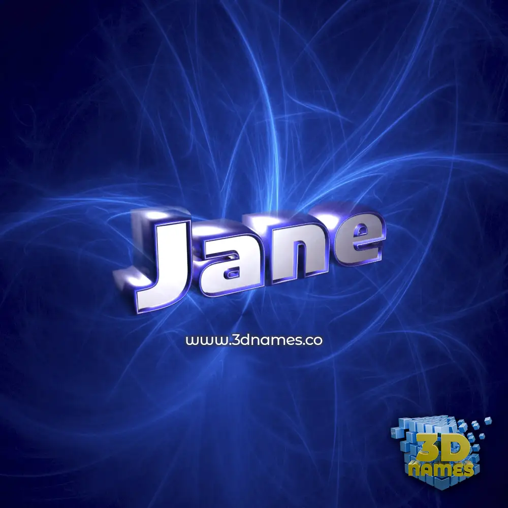 jane in Plasma style - 3D name wallpaper