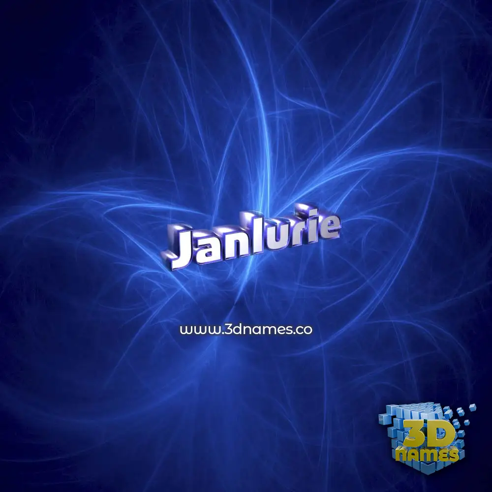 janlurie in Plasma style - 3D name wallpaper