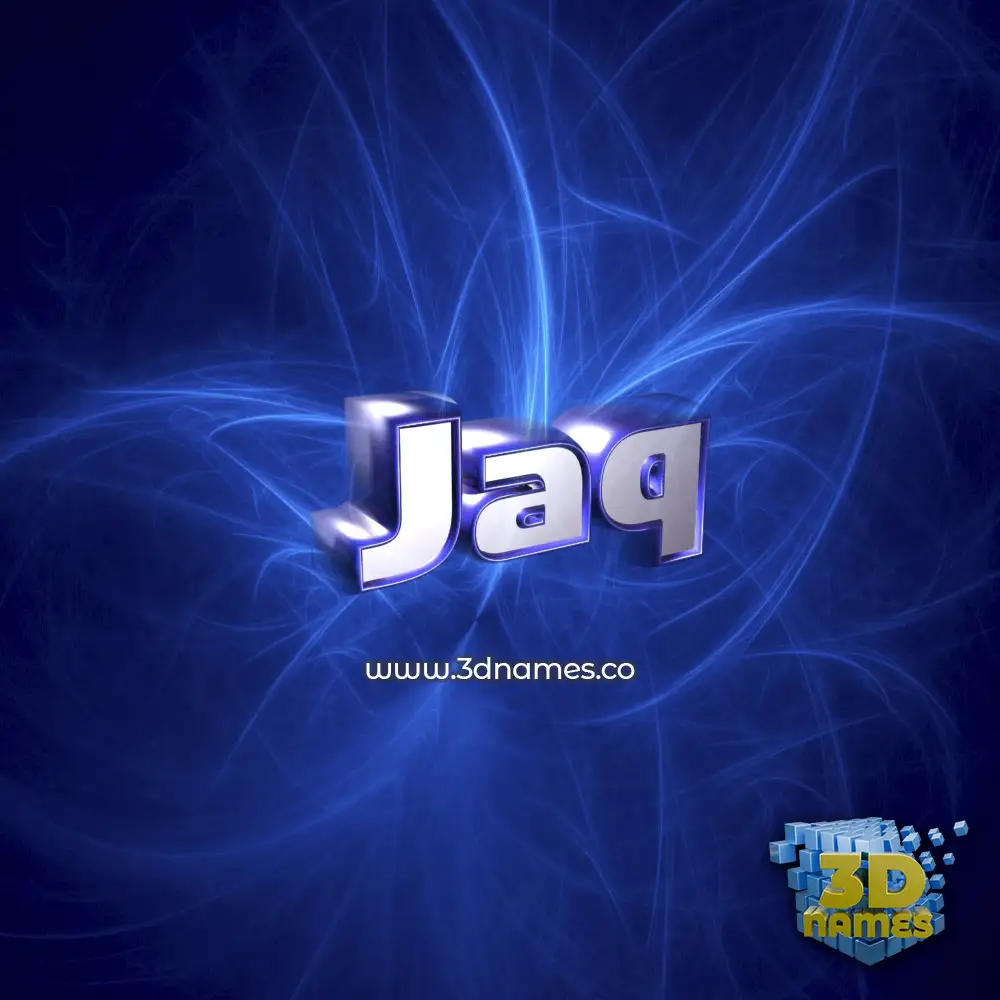 jaq in Plasma style - 3D name wallpaper