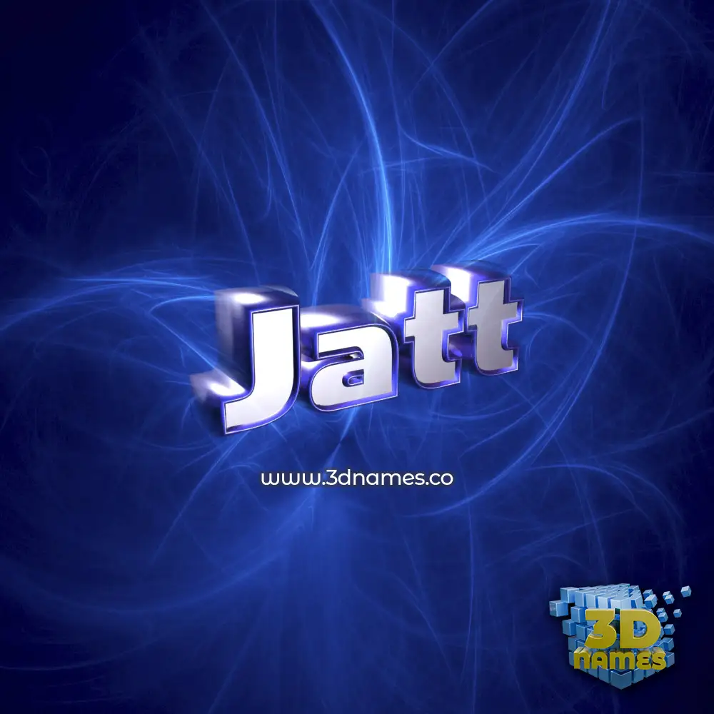 jatt in Plasma style - 3D name wallpaper