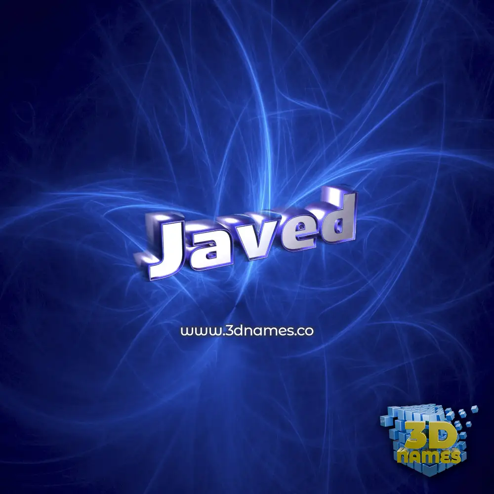 javed in Plasma style - 3D name wallpaper