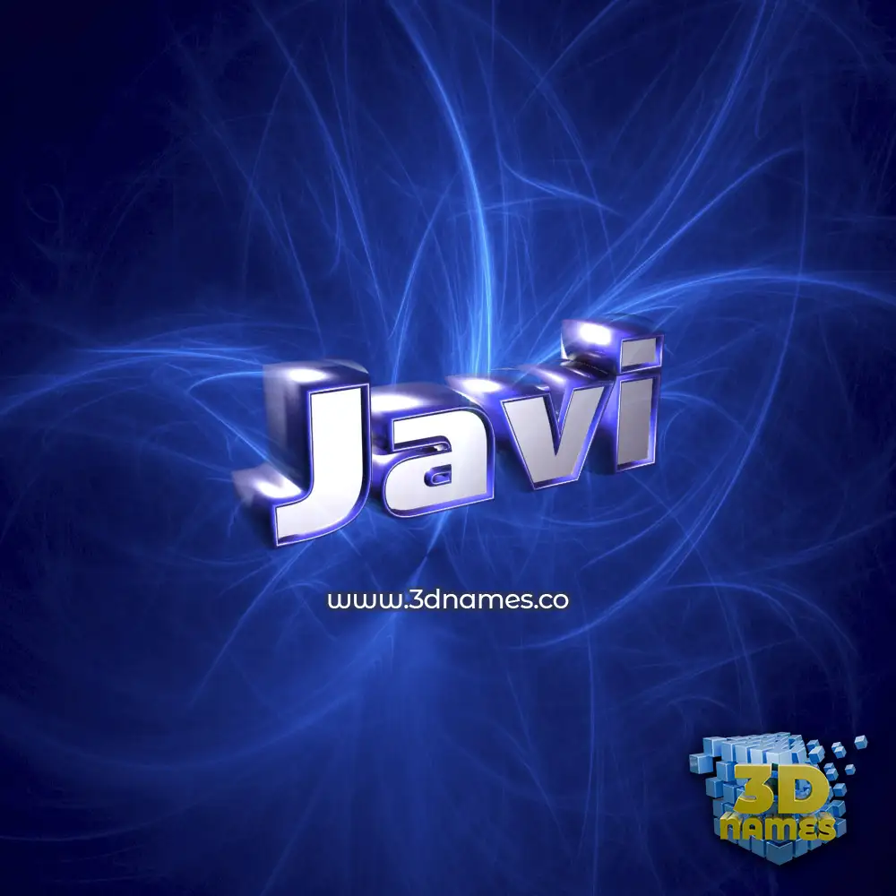 javi in Plasma style - 3D name wallpaper