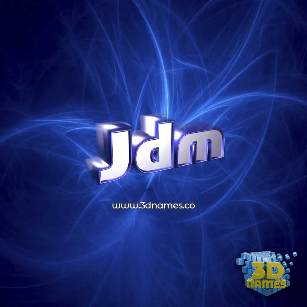 jdm in Plasma style - 3D name wallpaper