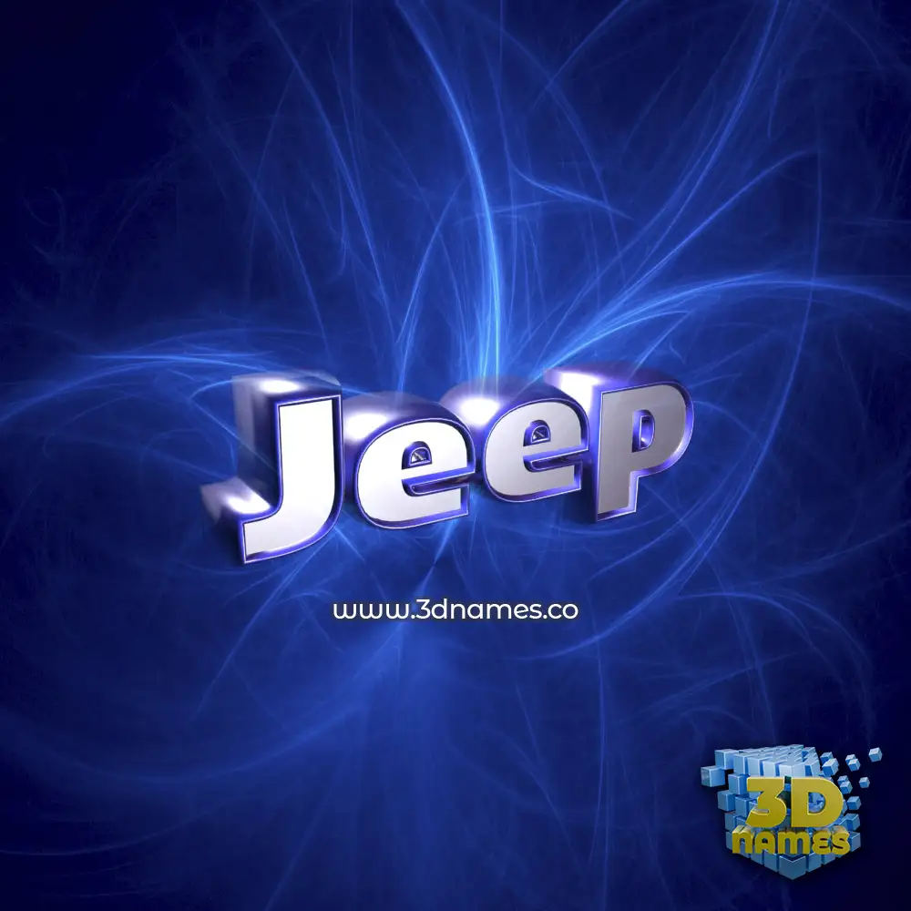 jeep in Plasma style - 3D name wallpaper