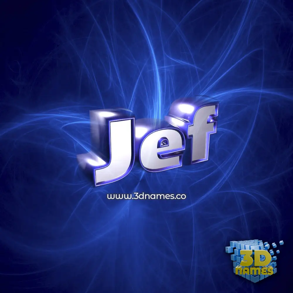 jef in Plasma style - 3D name wallpaper