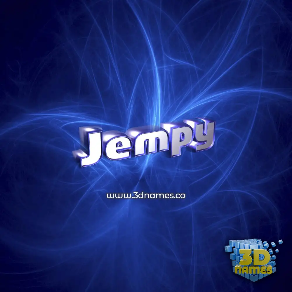 jempy in Plasma style - 3D name wallpaper