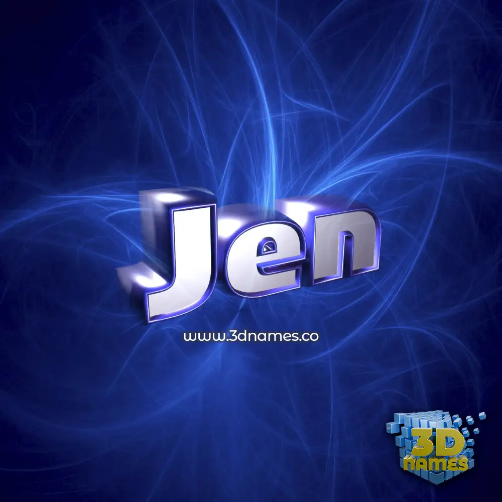 jen in Plasma style - 3D name wallpaper