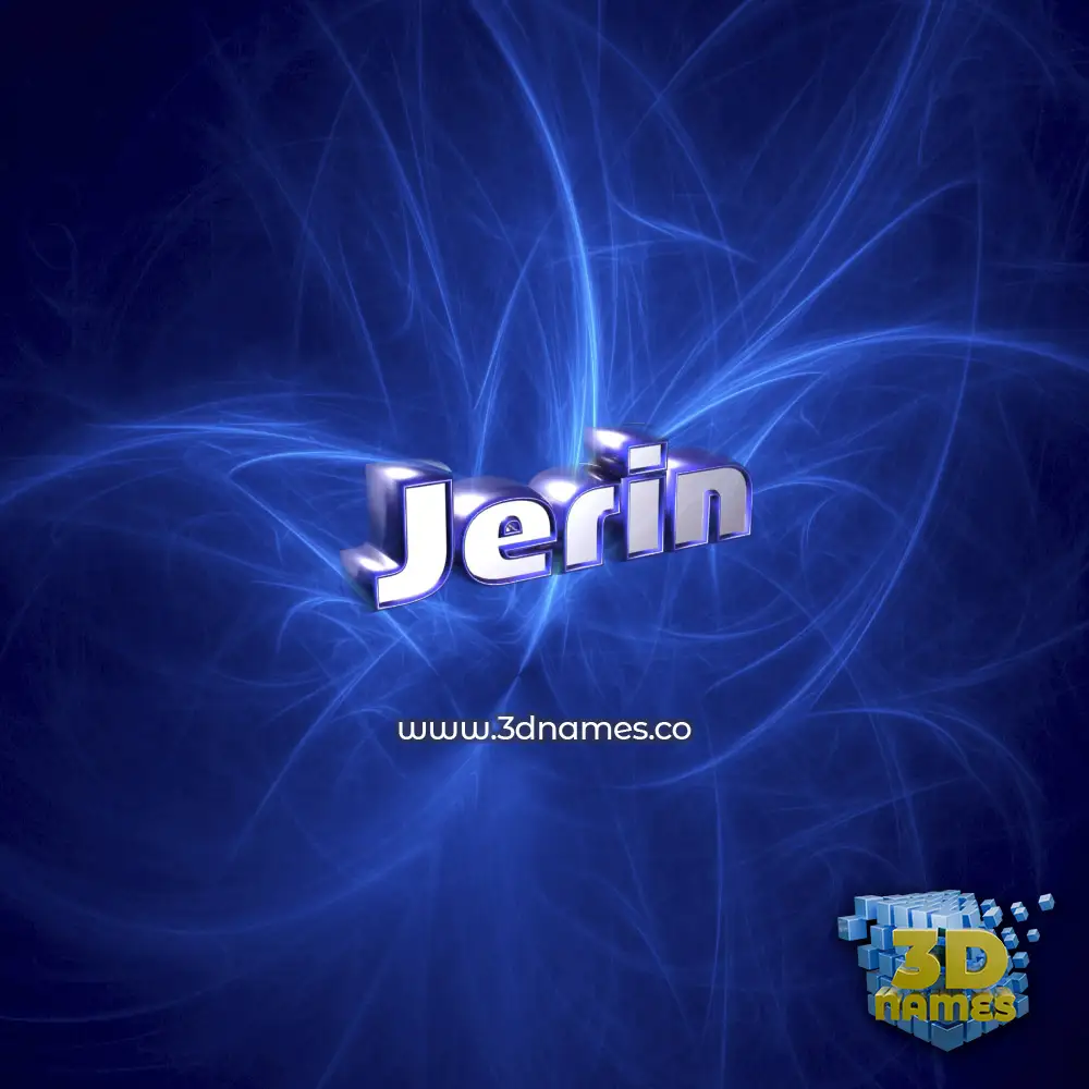 jerin in Plasma style - 3D name wallpaper