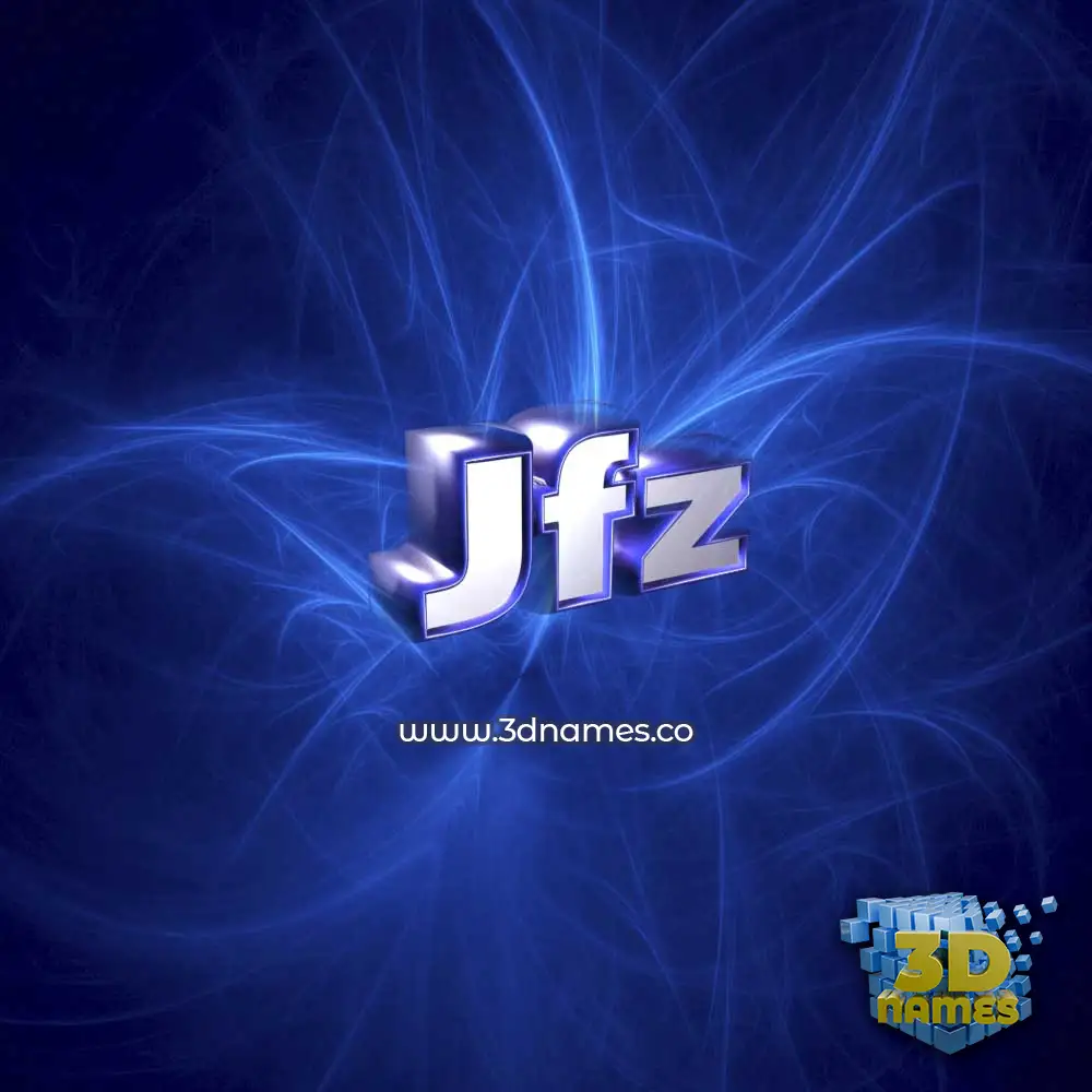 jfz in Plasma style - 3D name wallpaper