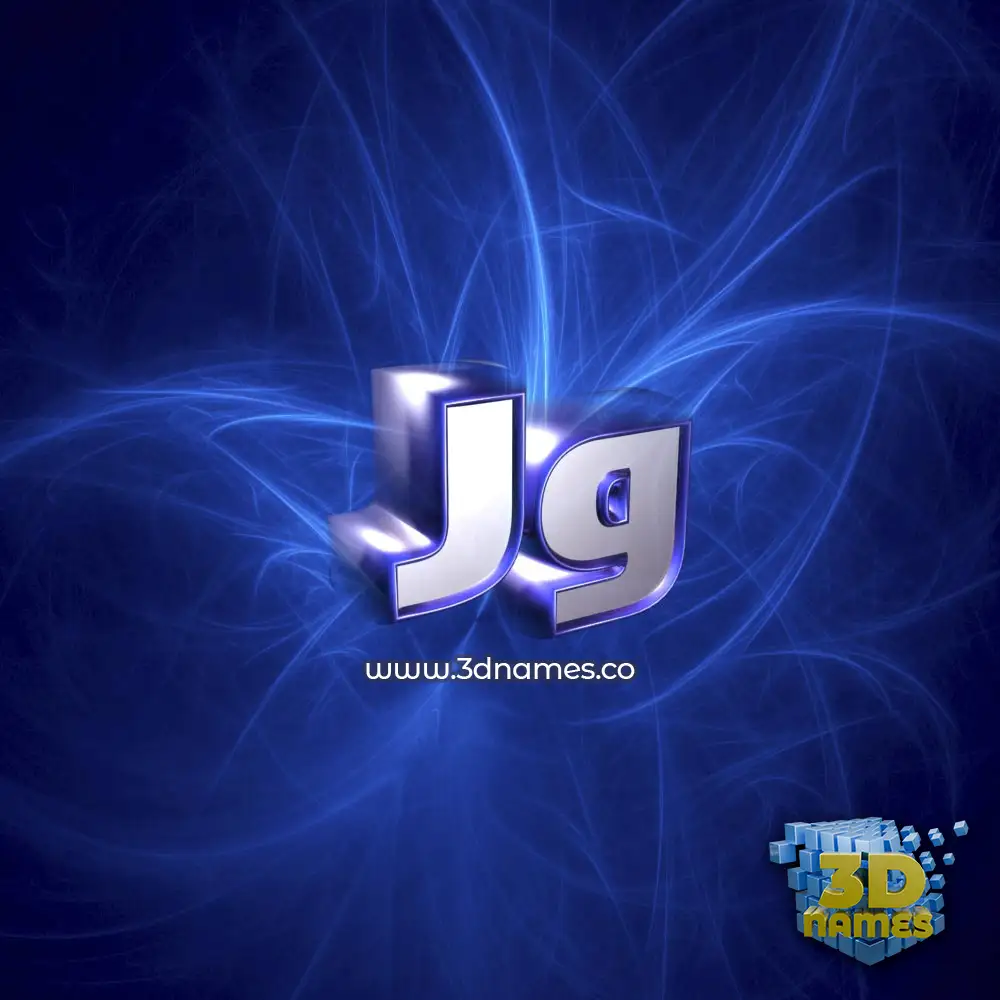 jg in Plasma style - 3D name wallpaper