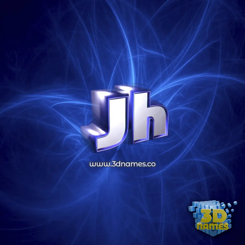 jh in Plasma style - 3D name wallpaper