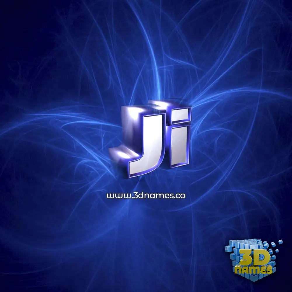 ji in Plasma style - 3D name wallpaper